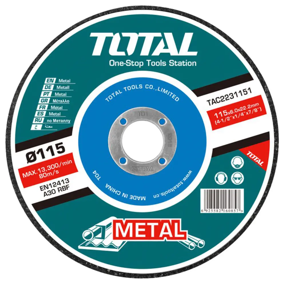 Disco Abrasivo de Pulir Metal Total Tools