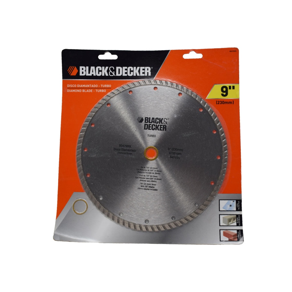 Disco Diamantado Turbo 7" Balck & Decker
