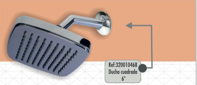 Ducha Regadera Acrílica cuadrada Rioplast
