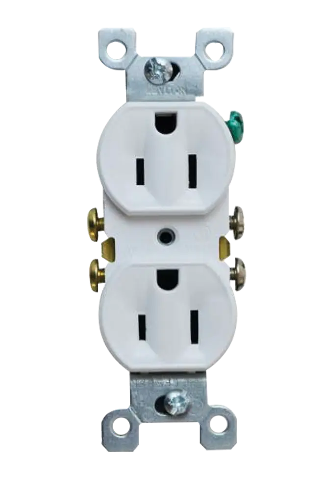 Toma Doble Incrustar Titanium Blanca/Usa