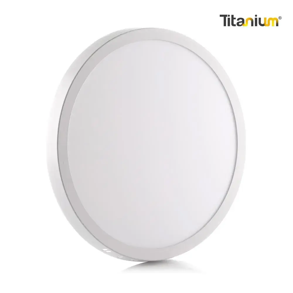 Panel Led Sobreponer Redondo Titanium