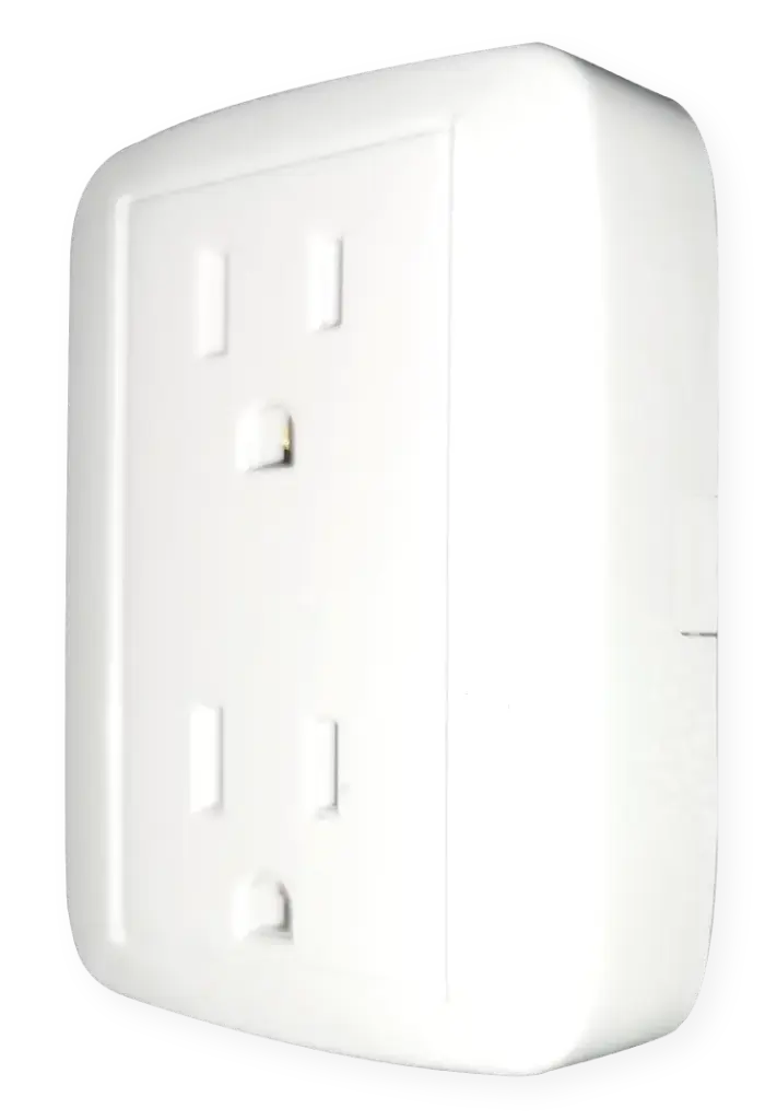Toma Doble Polo Tierra Sobreponer Basic Blanco Mercury