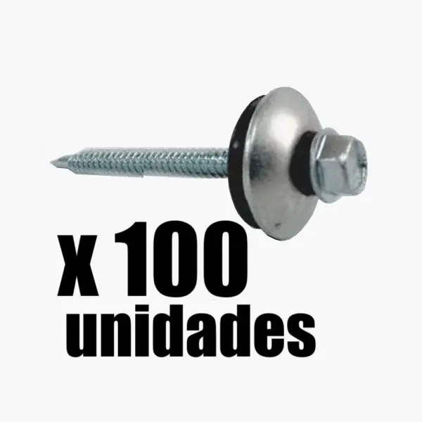 Tornillo Cubierta #14 Capuchón x 100 Und