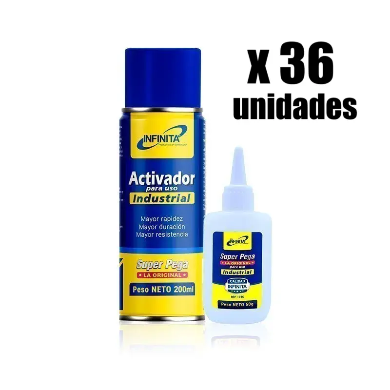 Super Pega Infinita + Activador Infinita x 36kit