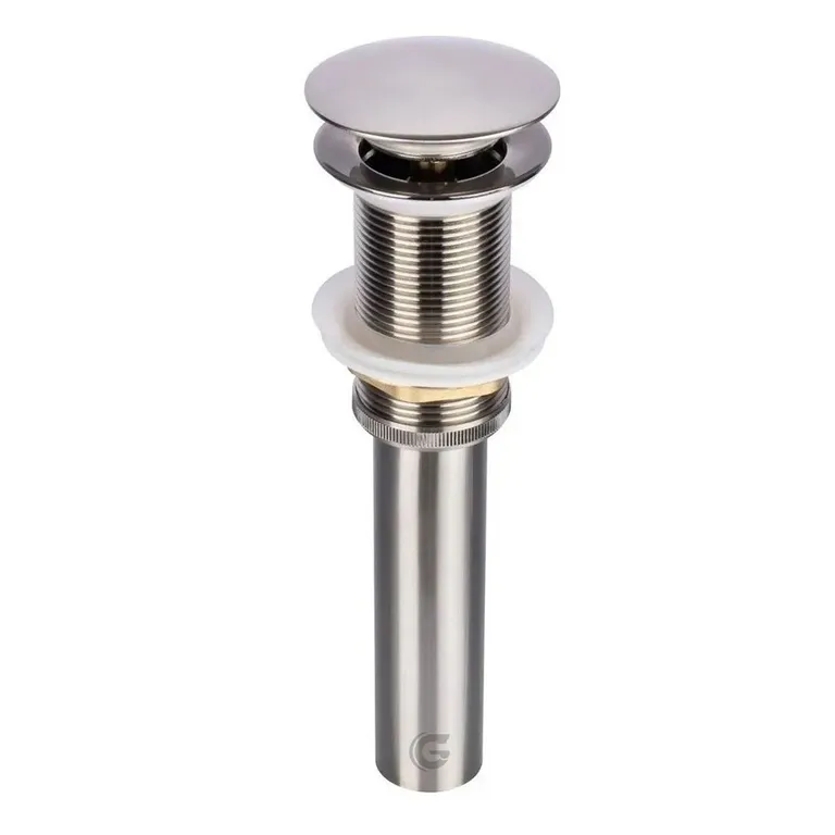 Desague Push Sin Rebose Rosca Larga 10cm Metálico Fermetal