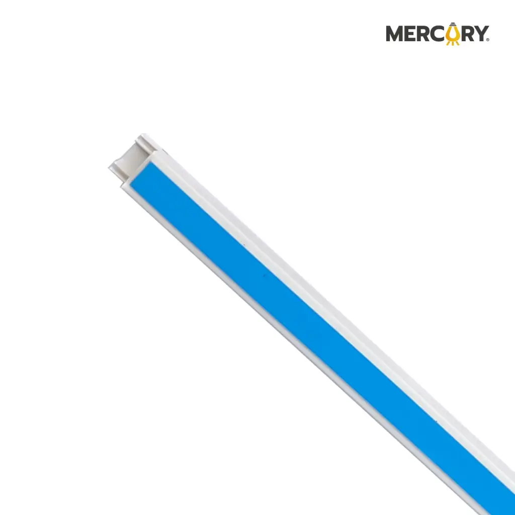 Canaleta Plastica 2 Metros Con Adhesivo Azul Mercury