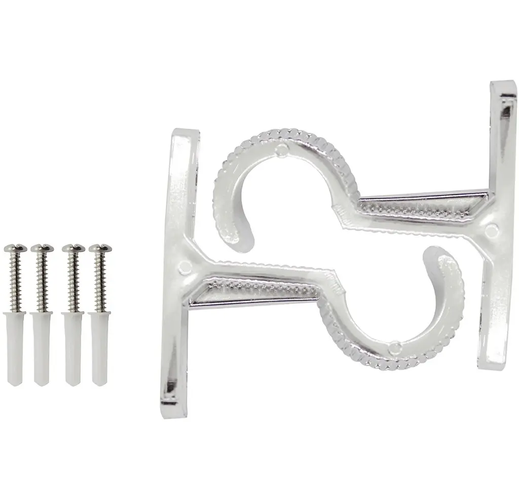 Soporte Cortinero Muro Cromado CT Ado x 2u