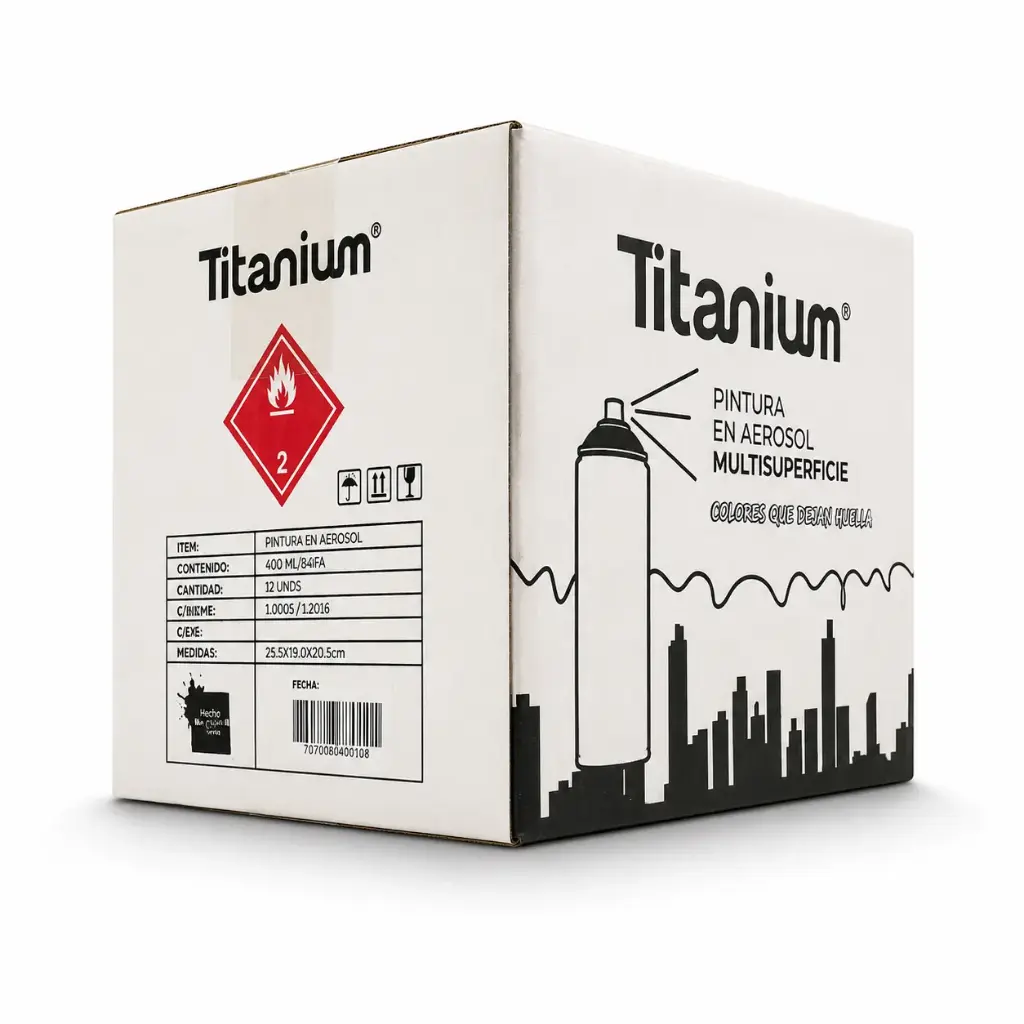 Pintura Aerosol 400ml Titanium Caja 12u