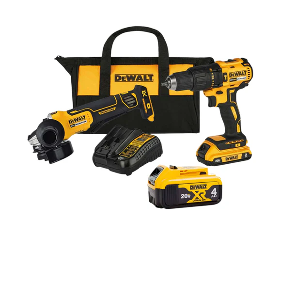 Combo Taladro percutor DCD7781 + Pulidora DCG413B + bateria 20v 4Ah DCB2104-B3 y cargador Dewalt