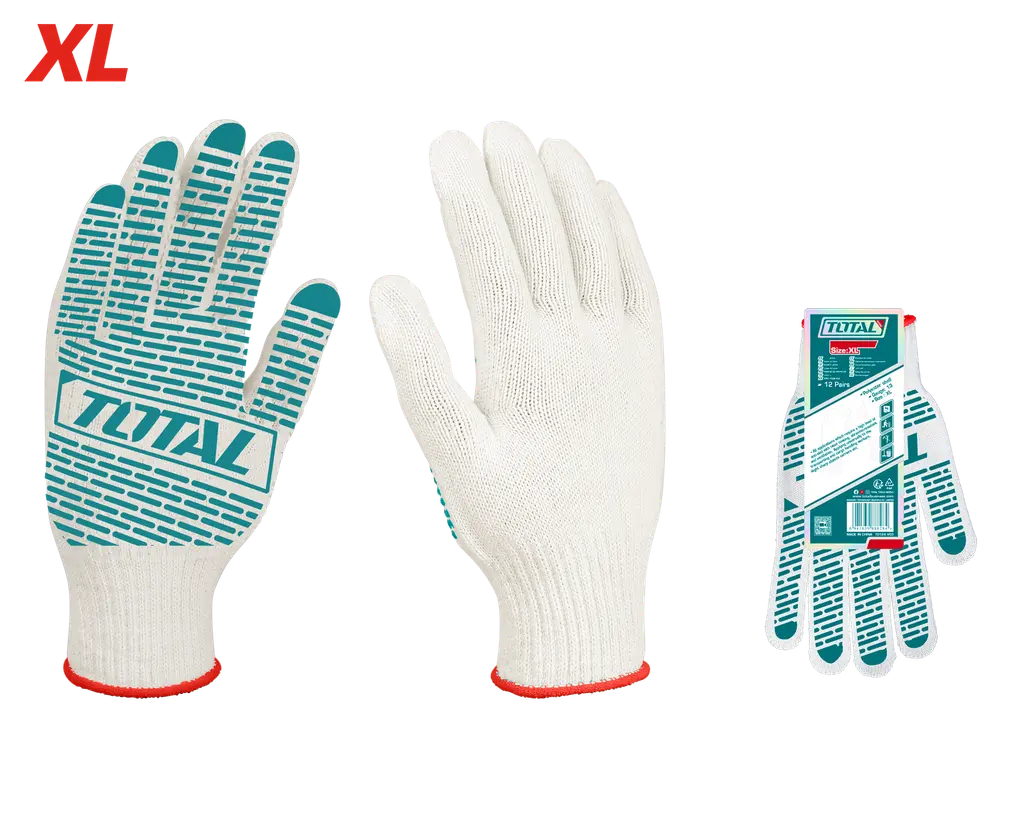 Guante Algodón con Látex Total Tools