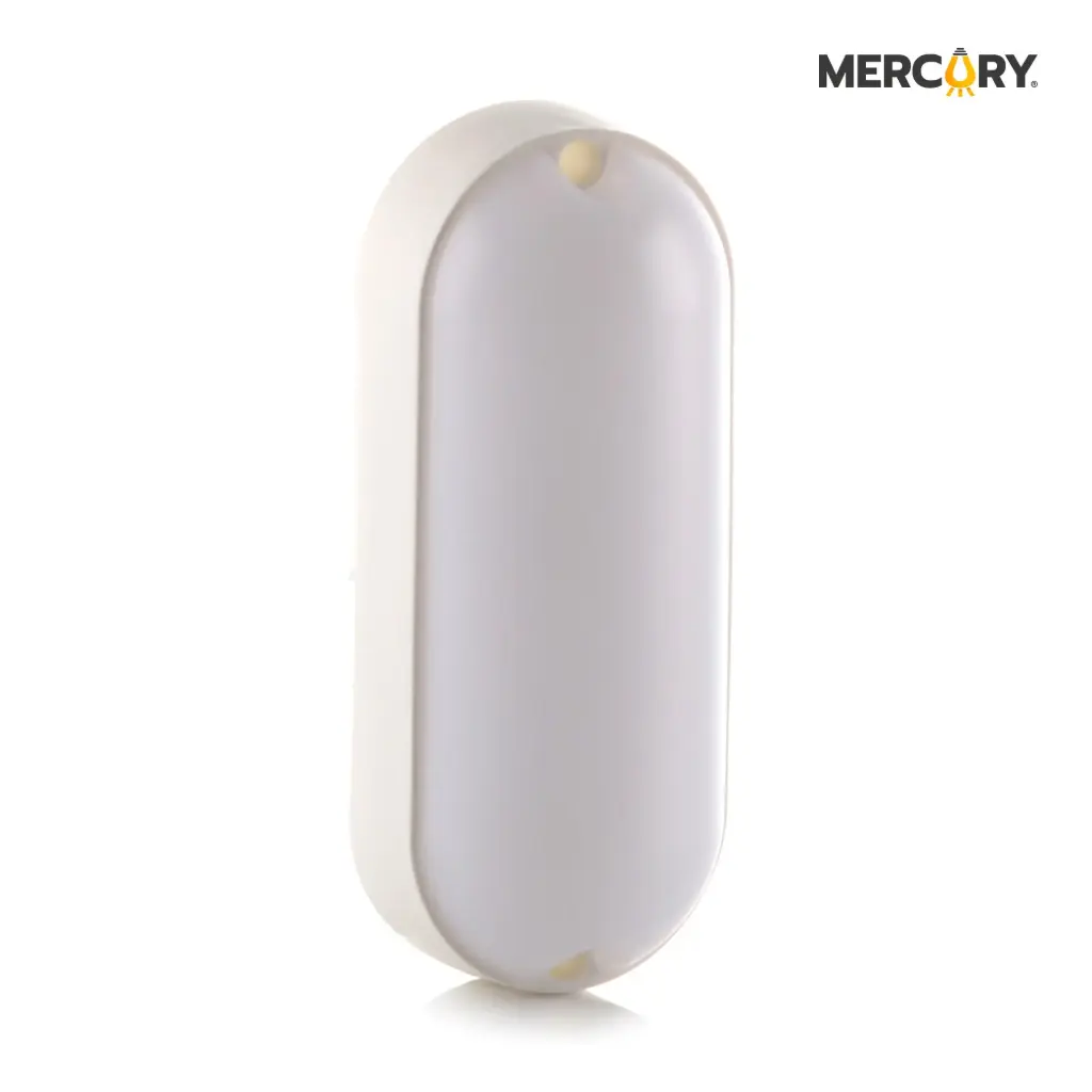Tortuga Led Ovalada Blanca 18w Luz Calida Mercury