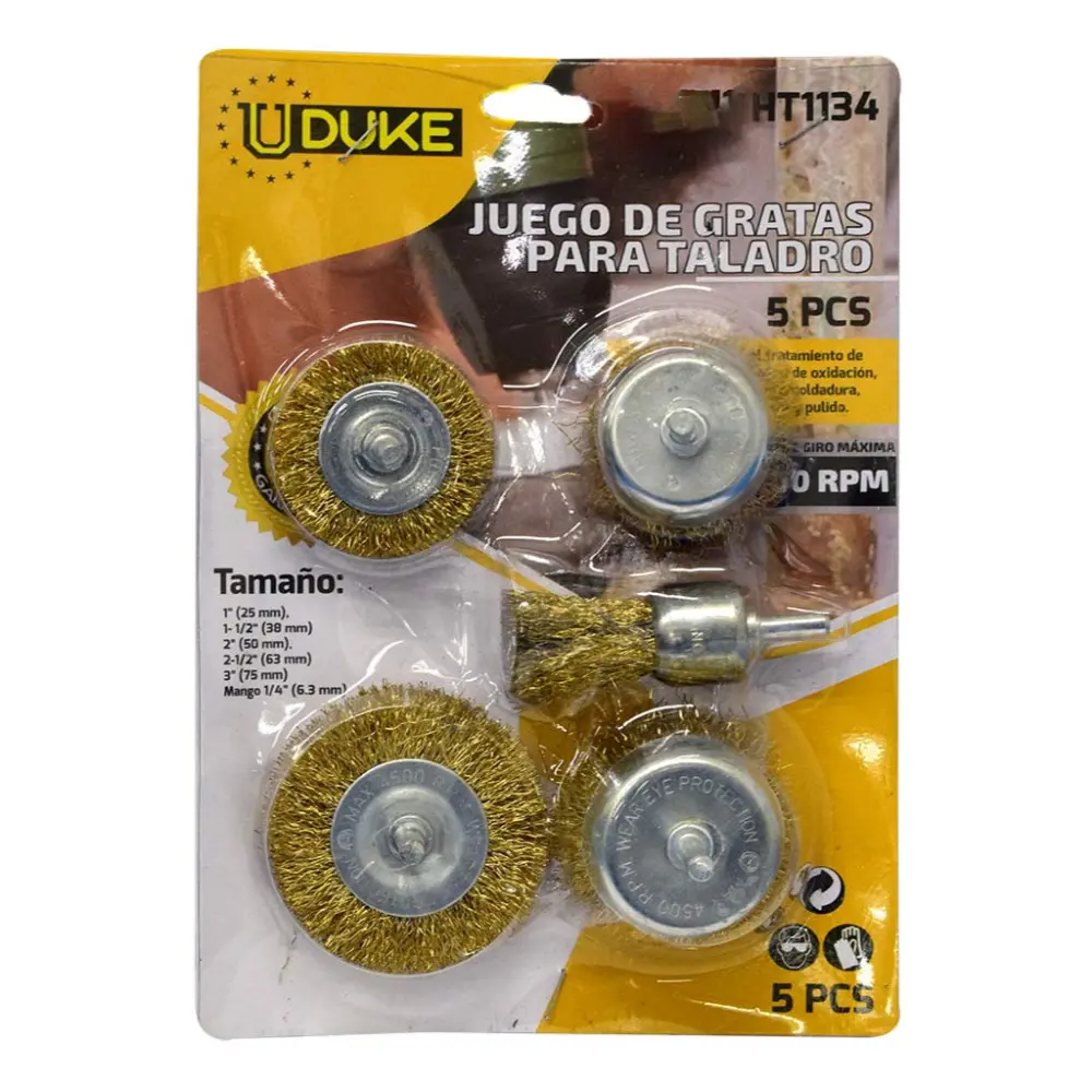 Grata Taladro Con Espigo 5 Piezas Uduke 