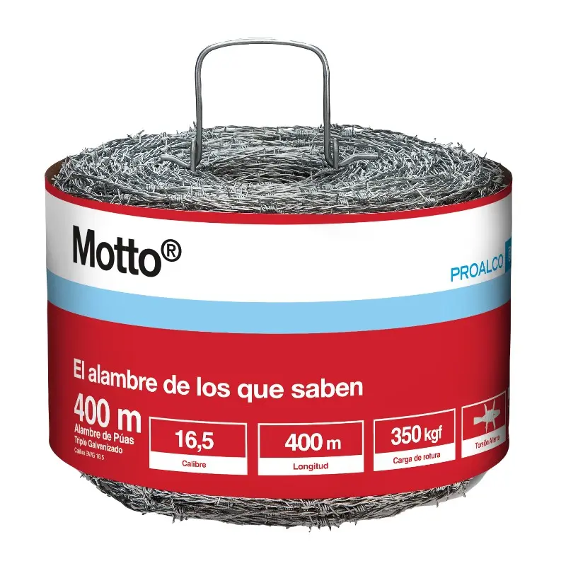 Alambre Púas Motto Calibre 16.5 x 400m Proalco