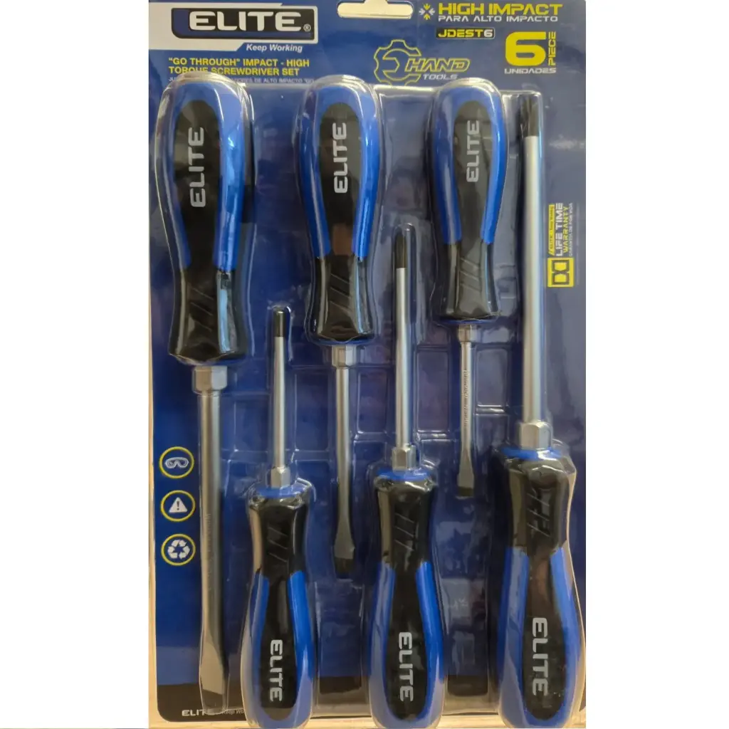 Juego De Destornilladores De Impacto 6u Elite