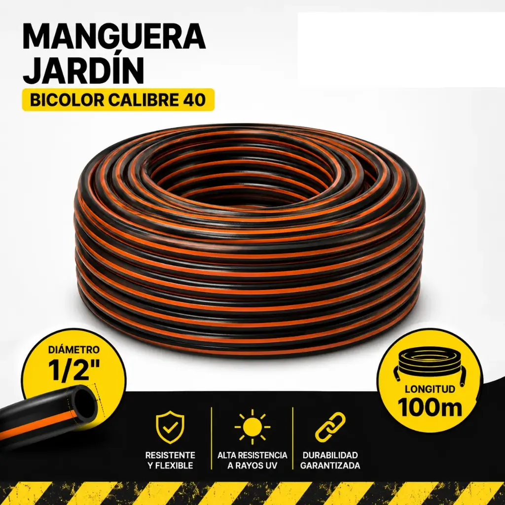 Manguera Jardin Bicolor Rollo
