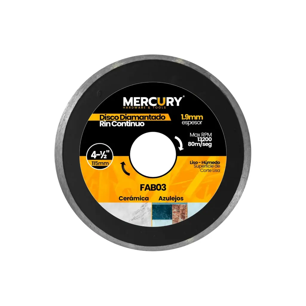 Disco Diamantado Continuo 7mm Mercury