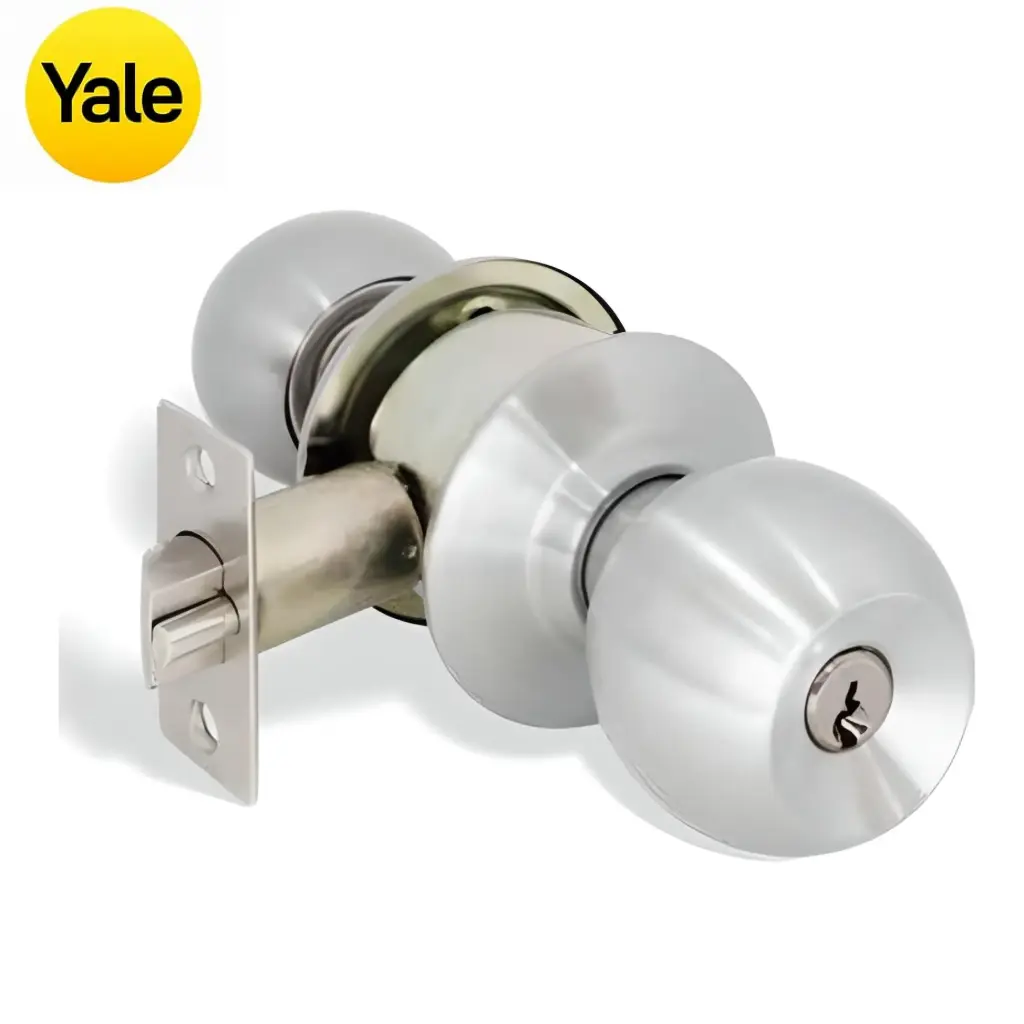 Cerradura Pomo Carolina Cromado Inox Yale Blister