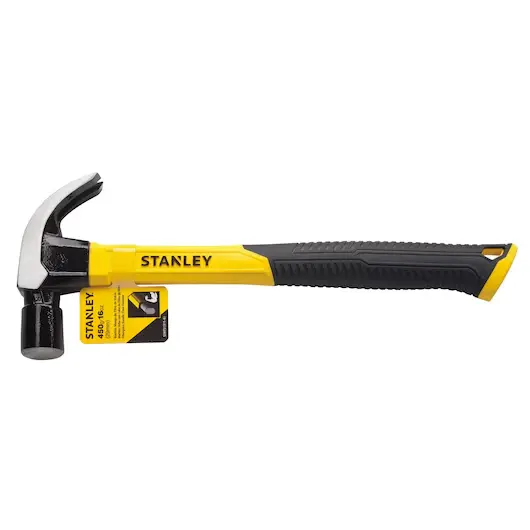 Martillo Uña Curvo con Mango de Fibra de Vidrio Stanley