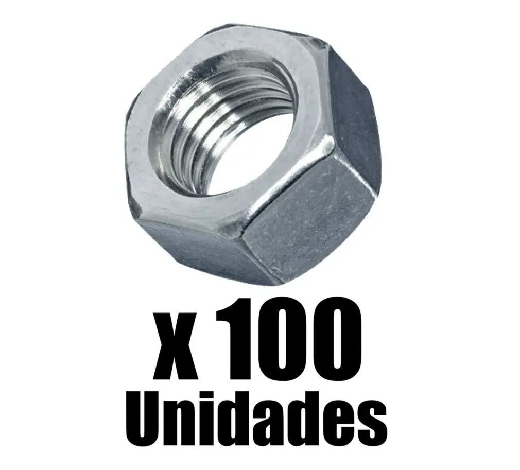Tuerca Hexagonal G2 Zincada x 100 Und