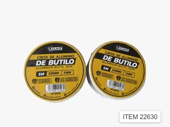 Cinta Autoadhesiva Aluminio de Butilo 5cm Uduke