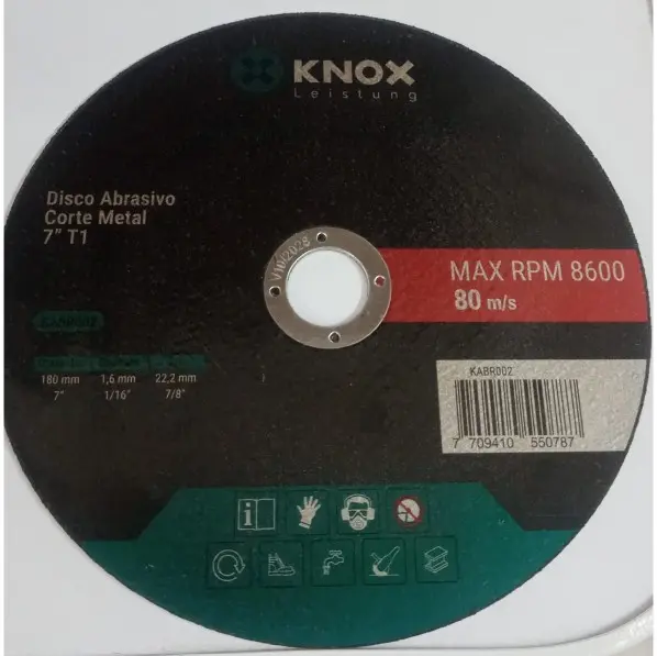 Disco Fino Corte Metal-Inox 7/8" Knox