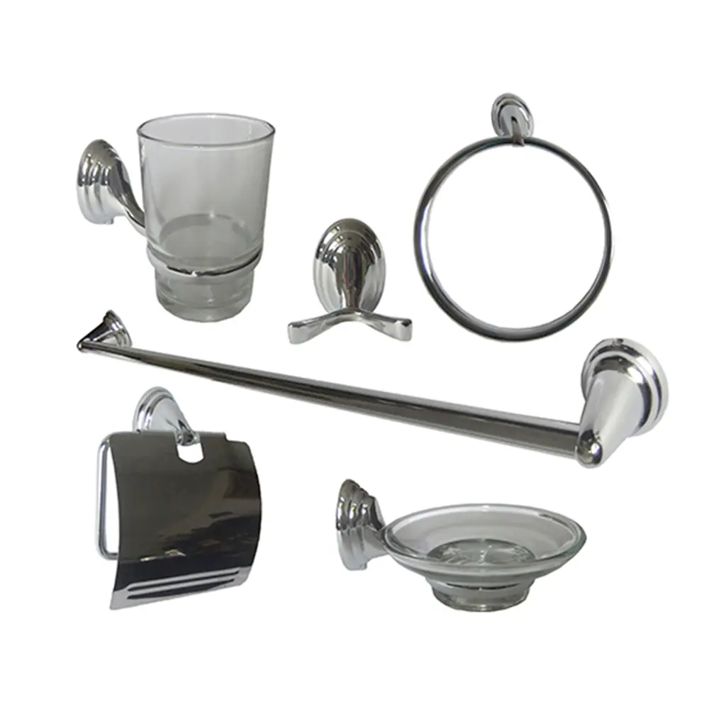 Juego Accesorios Metal Cromado Isis Fermetal
