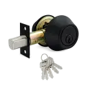 Cerrojo Auxiliar Llave / Llave Orion Negro Feh