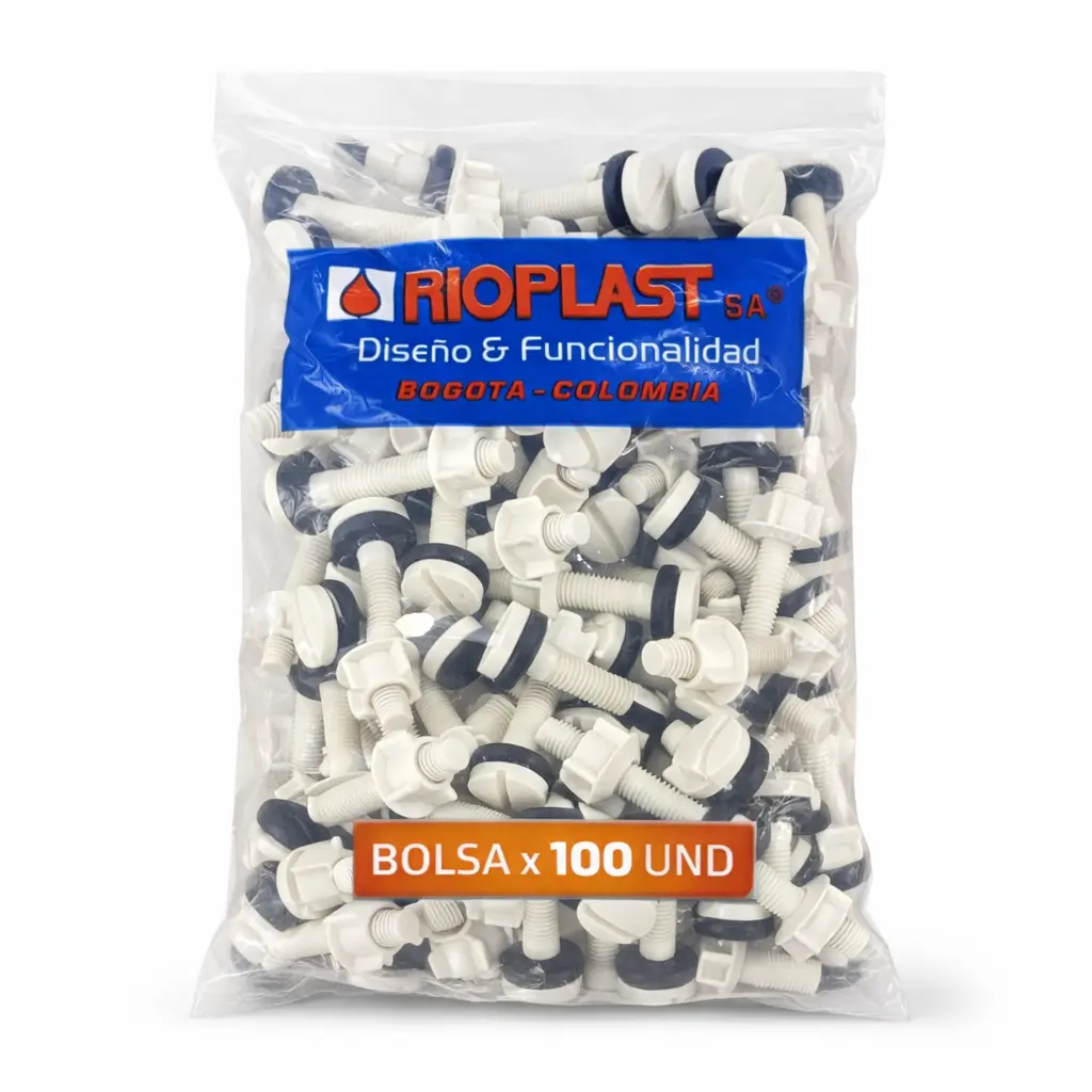 Tornillo Sanitario Rioplast Bolsa 100u