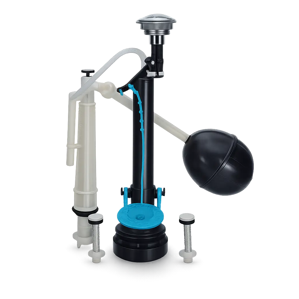 Conjunto Griferia Grecco Push Tapa Agua Stop Vulcanizada Rioplast