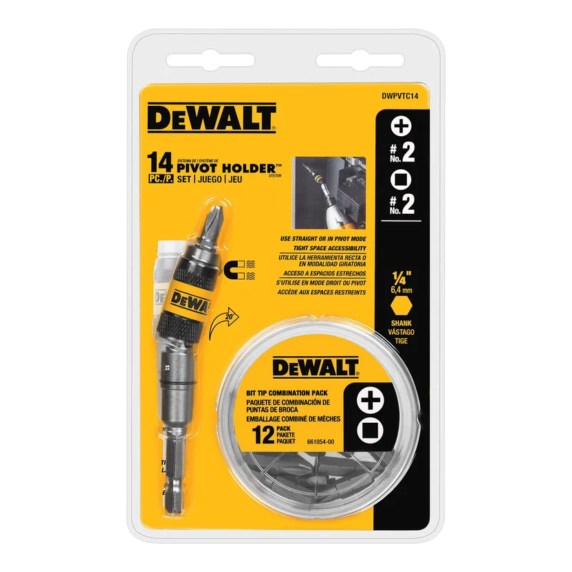 Juego Porta Pivotes x 14 Piezas Dewalt