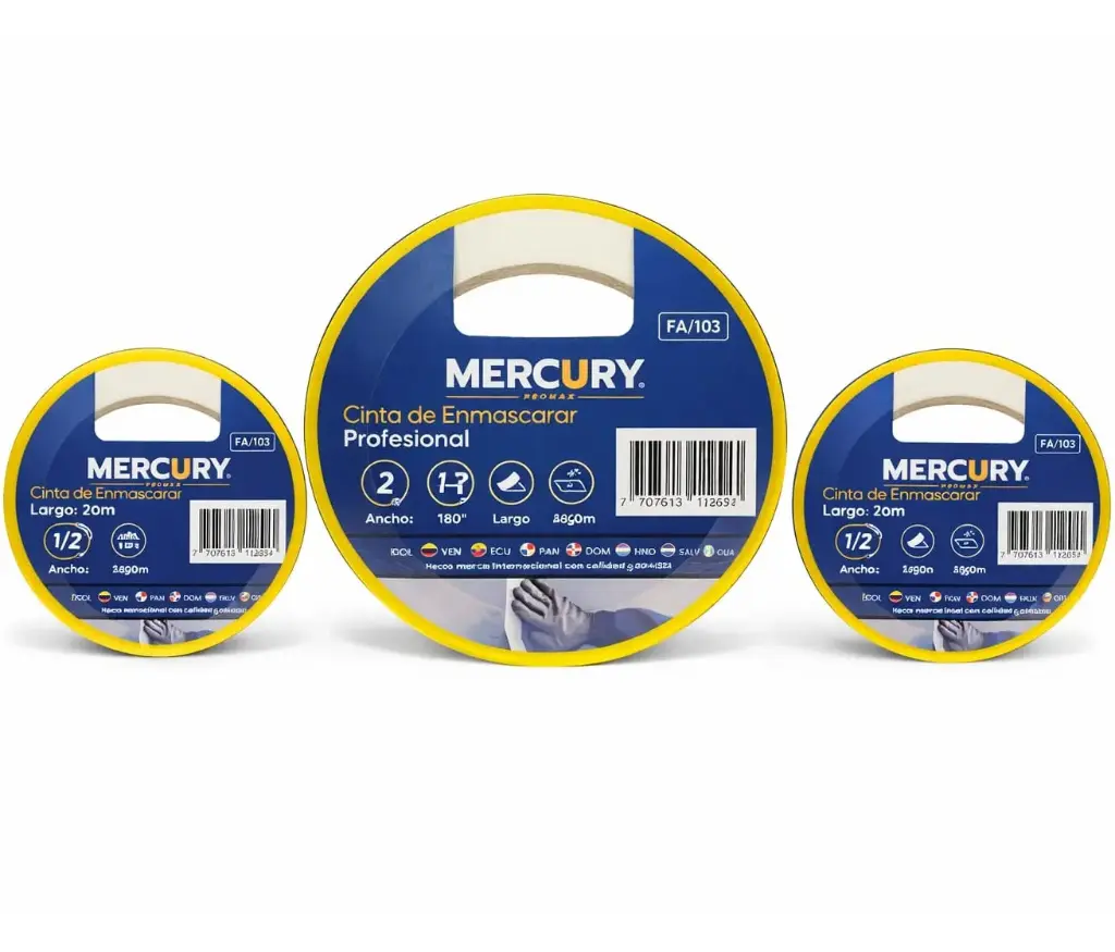 Cinta Enmascarar Rollo*20m Profesional Mercury