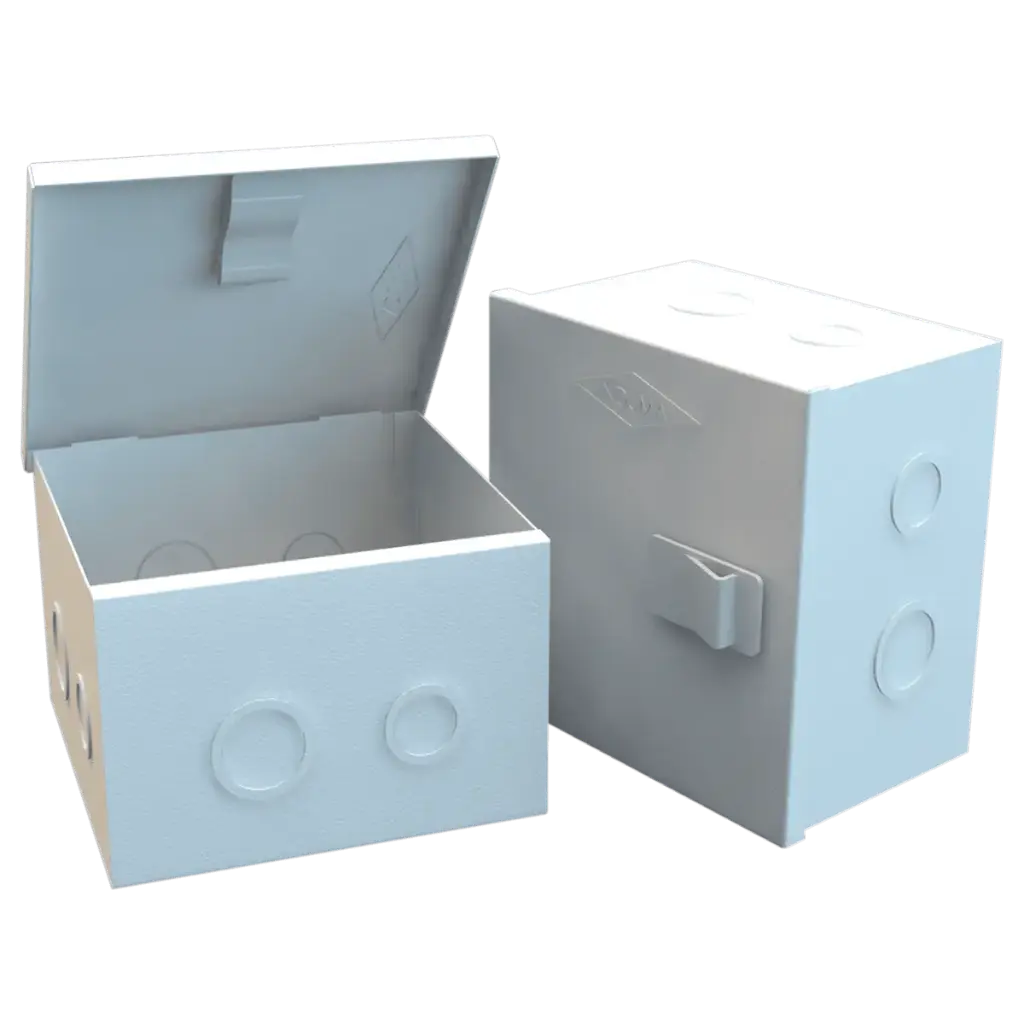 Caja De Paso Metalica C.24 Blanca Induma