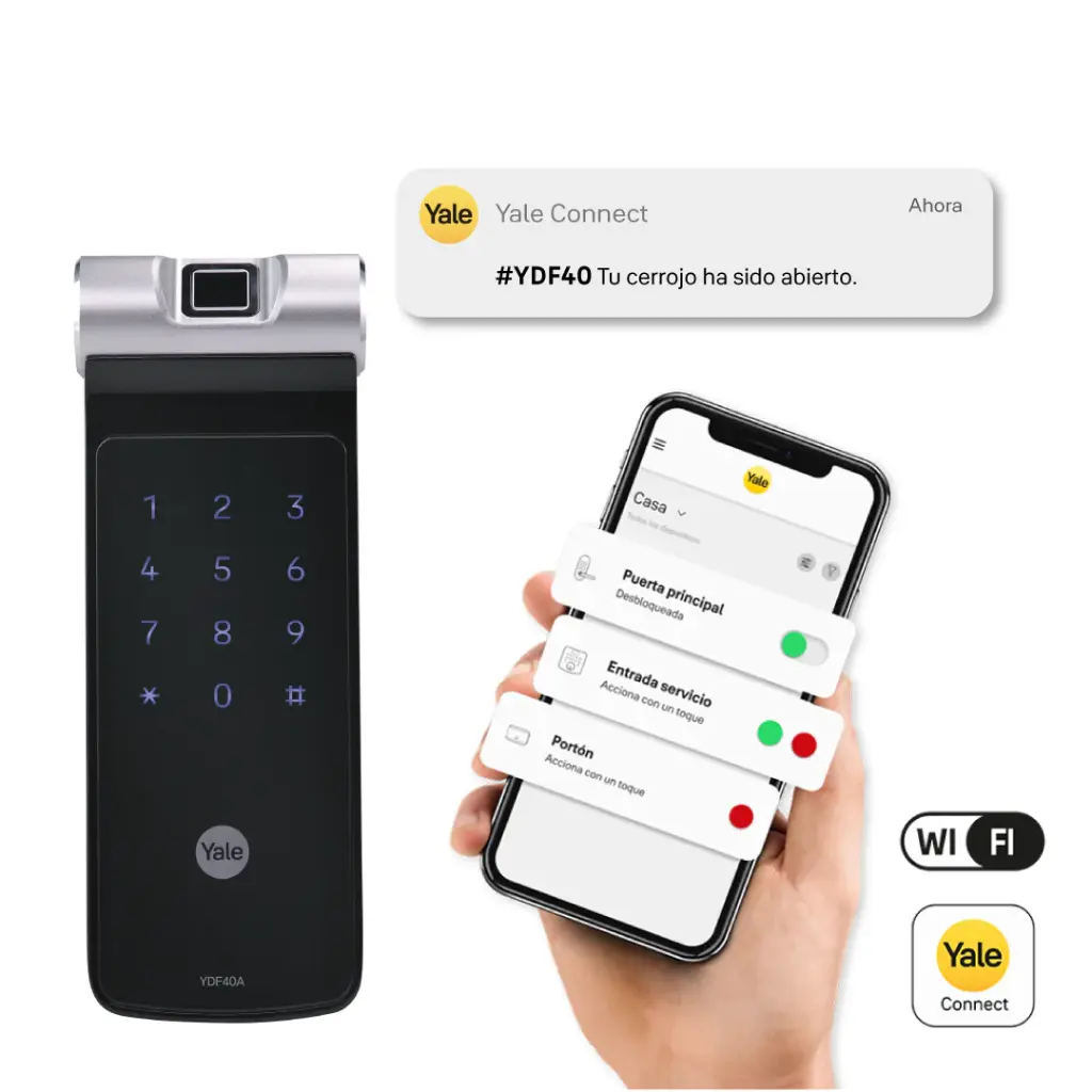 Cerrojo Digital YDF40 Yale + Kit de Yale Connect