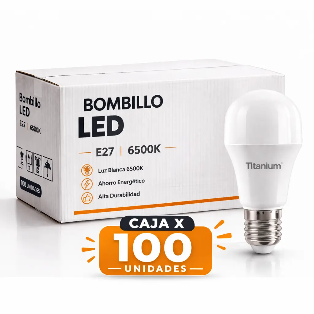 Bombillo Led Titanium E27 6500k Caja