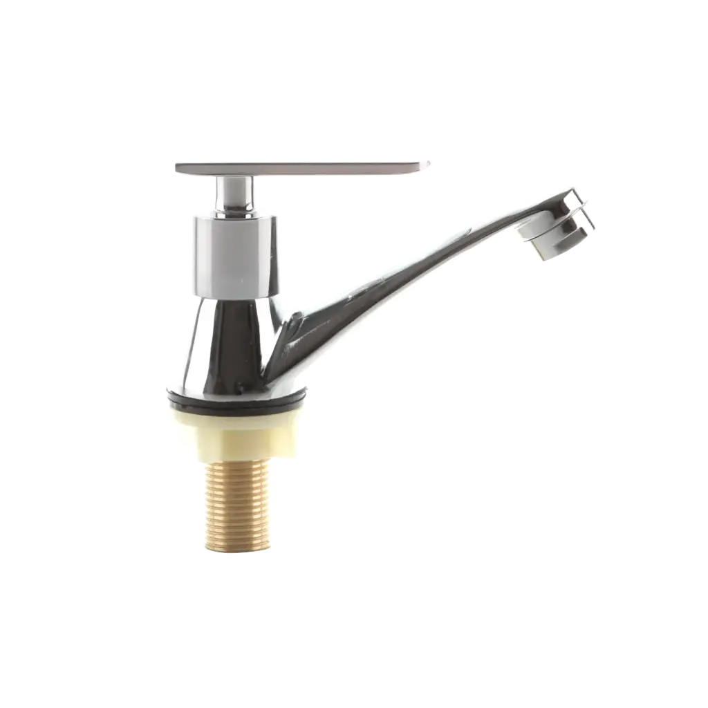 Llave Sencilla Lavamanos Metalica Cromo Valqua