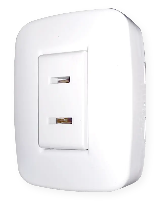 Toma Sencilla SobrePoner Basic Blanco Mercury