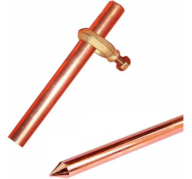 Varilla Copperweld 14mm x 1.20m + Grapa Cobre