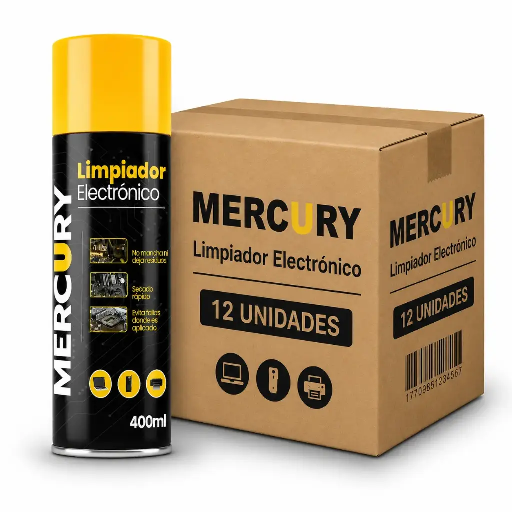 Limpiador Electronico Mercury Secado Ultrarapido Caja