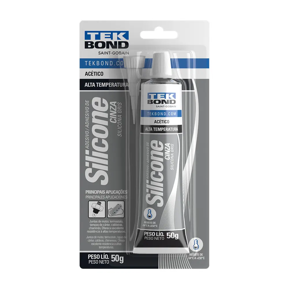 Silicona Acética Alta Temperatura 50g Tekbond