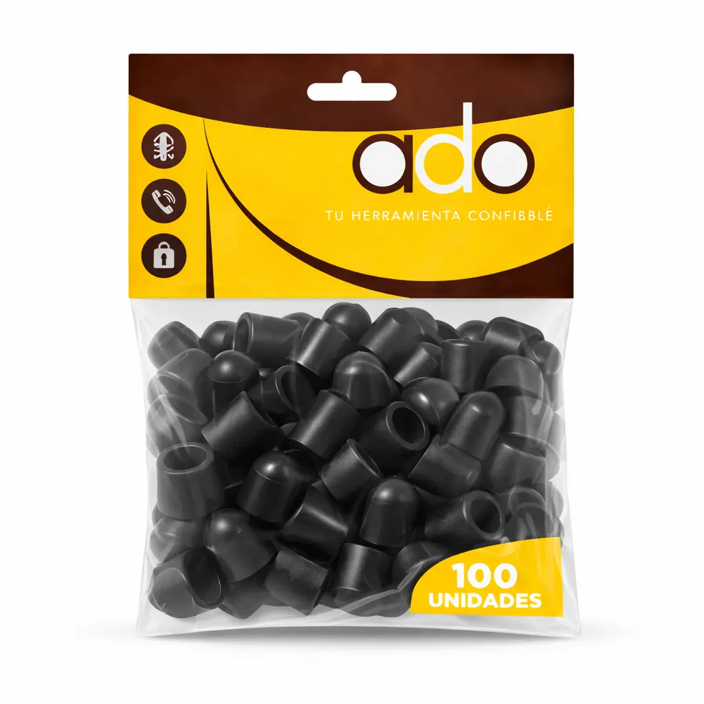 Tapon Plastico Redondo Externo X 100u