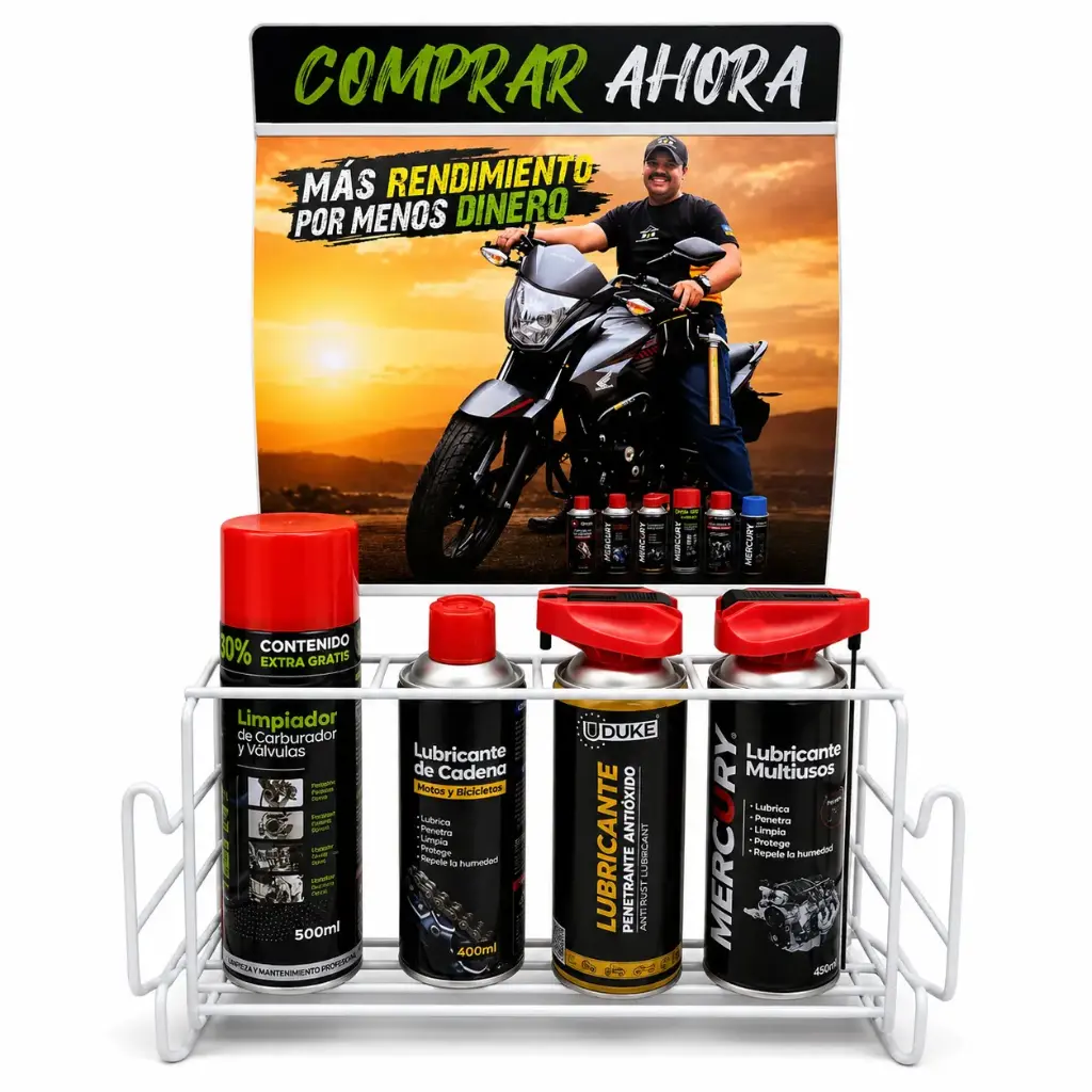 Exhibidor Rendimiento Automotriz x 4