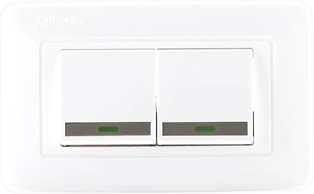 Interruptor Doble Conmutable Titanium Blanco