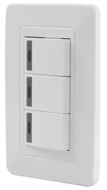 Interruptor Triple Conmutable Mercury Blanco 118z-03