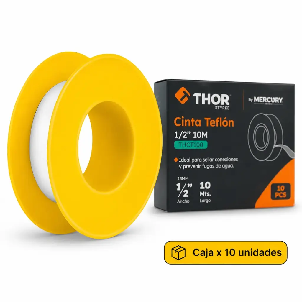 Cinta Teflon 0.075mm Uso General x 10und Thor