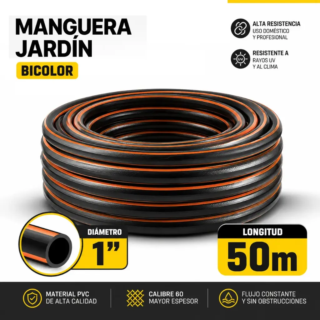 Manguera Jardin Bicolor Rollo