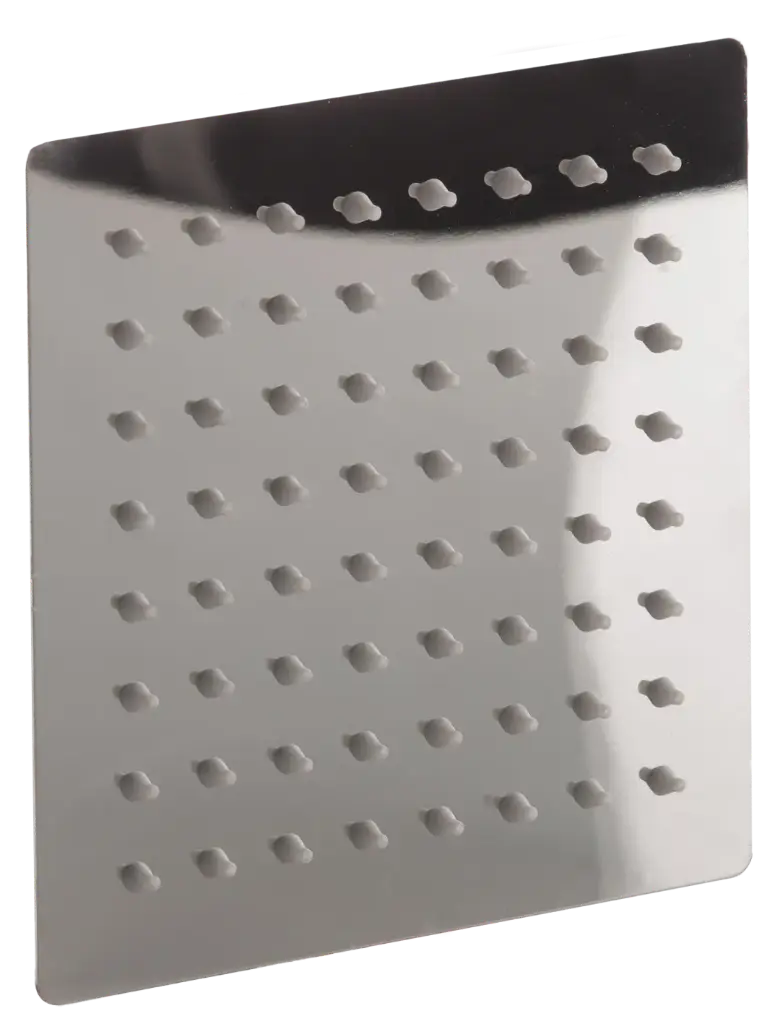 Ducha Regadera Cuadrada Metalica Cromo Valqua