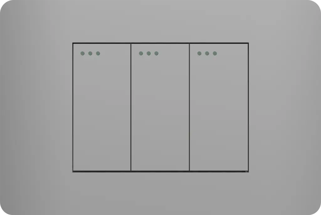 Interruptor Triple Mercury Grigio Torino