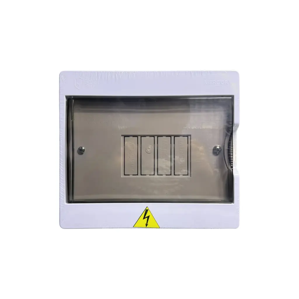 Tablero Bimet Bifasico Promax 4p Tapa/Puerta Plastica Slim Mercury