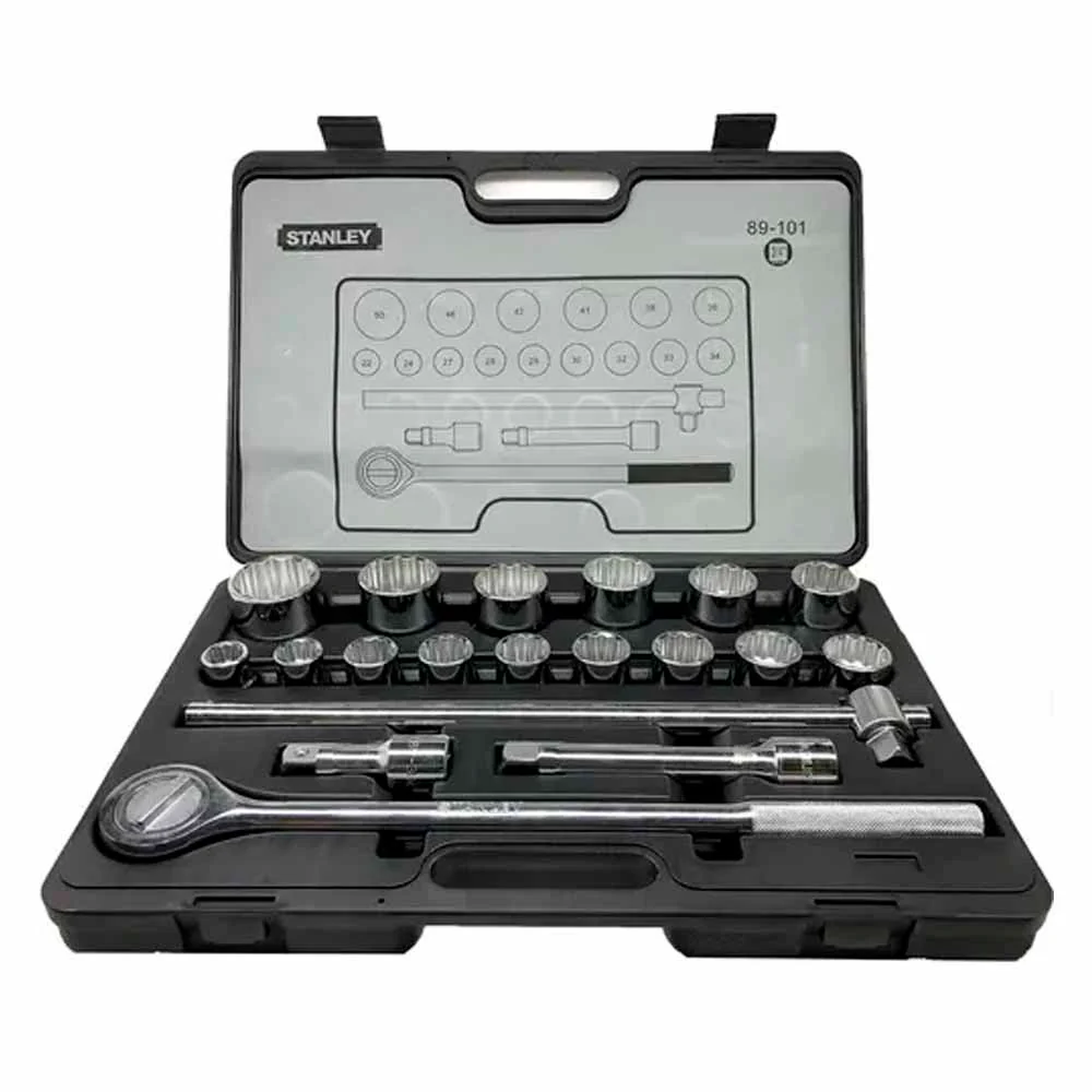 Juego De Copas 19 Piezas 3/4” Metrico 12p 22-50mm Stanley