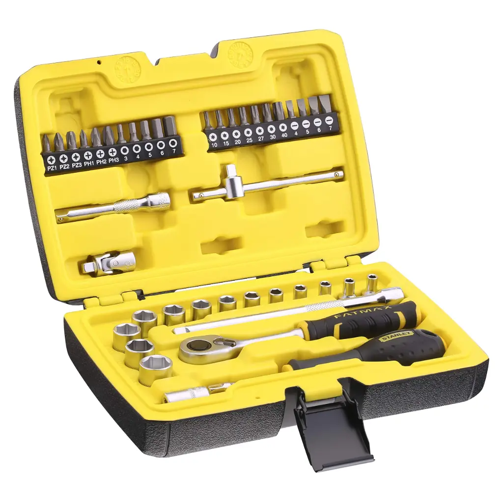 Juego De Dados Stanley Fatmax de 42 piezas 6 puntas con Cuadrante De 1/4” 